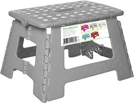 Splendole Small Folding Step Stool - 11"x8" Lightweight Portable Stool Supports up to 300lbs Non-Slip Collapsible Stool