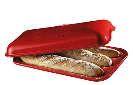 Emile Henry Baguette Baker 39.5Cm X 23Cm Burgundy