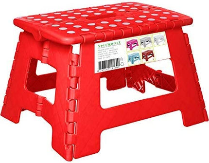 Splendole Small Folding Step Stool - 11"x8" Lightweight Portable Stool Supports up to 300lbs Non-Slip Collapsible Stool