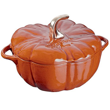 STAUB Cast Iron 3.5 Qt Pumpkin Dutch Oven, Cocotte, Burnt Orange