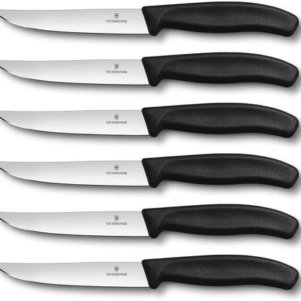 Victorinox VIC-6.7903.6 Swiss Classic Sets 6-Piece Steak Set (5" Gaucho Straight) Black