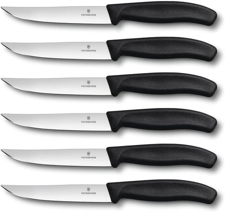 Victorinox VIC-6.7903.6 Swiss Classic Sets 6-Piece Steak Set (5" Gaucho Straight) Black