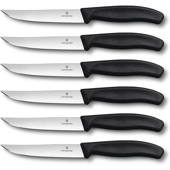 Victorinox VIC-6.7903.6 Swiss Classic Sets 6-Piece Steak Set (5" Gaucho Straight) Black