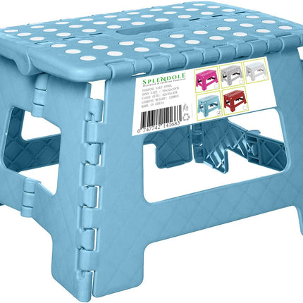 Splendole Small Folding Step Stool - 11"x8" Lightweight Portable Stool Supports up to 300lbs Non-Slip Collapsible Stool