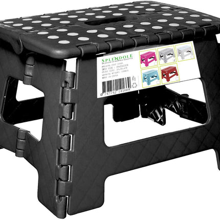 Splendole Small Folding Step Stool - 11"x8" Lightweight Portable Stool Supports up to 300lbs Non-Slip Collapsible Stool
